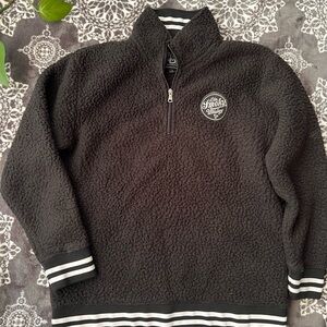 Boxercraft Black and White Quarter-Zip Fleece Pullover